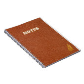 ブラウンライトレザースタイル ノートブック (右側)