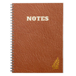 ブラウンライトレザースタイル ノートブック