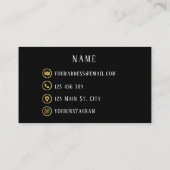 ブラウンラグジュアリービジネスカード 名刺 (裏面)