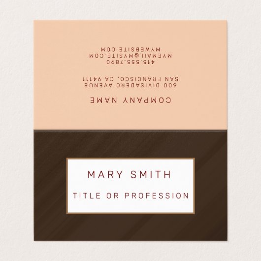 ブラウンラグジュアリー 名刺 (外部フラット)