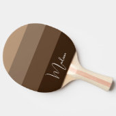ブラウンラグビーストライプズ名の番号 卓球ラケット (横)