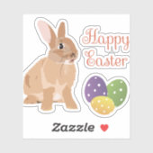 ブラウンラビットハッピーイースター シール (シート)
