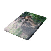 ブラウンラビット，休んで自然，写真 バスマット (アングル)