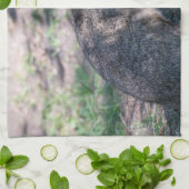 ブラウンラビット、自然で休む キッチンタオル (折り畳み)