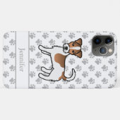 ブラウンラフコートジャックラッセルテリア犬と名前 Case-Mate iPhoneケース (裏面(横))