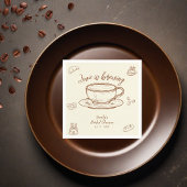 ブラウンラブはブルーイングコーヒーブライダルシャワー スタンダードカクテルナプキン