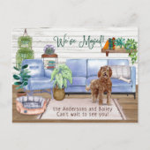 ブラウンラブラドールコージーニューホームムービング 案内ポストカード (正面)