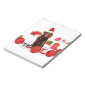 ブラウンラブラドールドッグクリスマスwギフトサンタハット ノートパッド (回転)