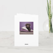 ブラウンラブラドールリトリーバーワンピー犬ノ空白のートカード カード (裏面)