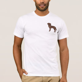 ブラウンラブラドールレトリバー ユニークなカートゥーン ラブドッグ Tシャツ