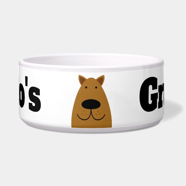 ブラウンラブラドール犬 ボウル (正面)