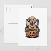 ブラウンラブラドール・ハロウィン ポストカード (正面/裏面)