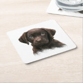 ブラウンラボ スクエアペーパーコースター (アングル)