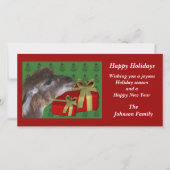 ブラウンラマファームアニマルクリスマスホリデーカード シーズンカード (正面)