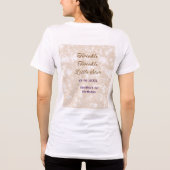 ブラウンラメ きらきら星 誕生日 トライブレンドTシャツ (裏面)