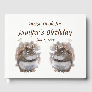 ブラウンリス動物誕生日パーティーゲストブック ゲストブック