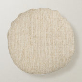 ブラウンリネン装飾用クッション ラウンドクッション (裏面)