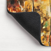 ブラウンリーフ自然セレニティ抽象芸術アート マウスパッド (コーナー)