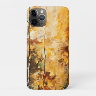 ブラウンリーフ自然セレニティ抽象芸術アート iPhone 11 PROケース