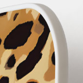 ブラウンレオパード印刷エレクトロニクスバッグ ピックルボールラケット (左詳細)