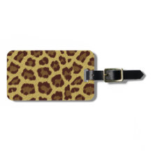 ブラウンレオパード印刷ラゲッジタグ