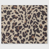 ブラウンレオパード印刷ラッピング紙 ラッピングペーパー (フラット)