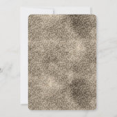 ブラウンレオパード印刷金ゴールドグリッツ 招待状 (裏面)