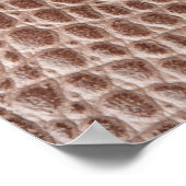 ブラウンレザーのテクスチャ背景クローズアップマクロスキー ポスター (角)