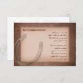 ブラウンレザーのラッキーホースシューズ エンクロージャーカード (正面/裏面)