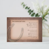 ブラウンレザーのラッキーホースシューズ エンクロージャーカード (スタンド正面)