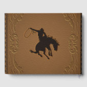 ブラウンレザーウェスタンワイルドウエストカウボーイ結婚ズ ゲストブック (裏面)