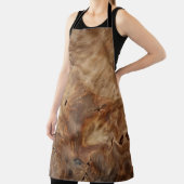 ブラウンレザーカウハイドプリントオールオーバープリントエプロン エプロン (インサイチュ)
