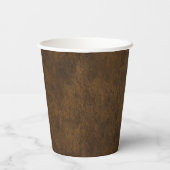 ブラウンレザークラシックテクスチャ 紙コップ (裏面)