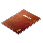 ブラウンレザースタイル ノートブック (左側)