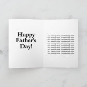 ブラウンレザータフ男ハッピー父の日 カード (内部)