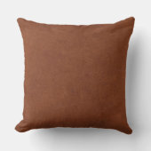 ブラウンレザーテクスチャルック クッション (正面)