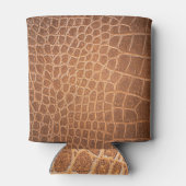 ブラウンレザーテクスチャ、バックグラウンド使用。 缶クーラー (裏面)