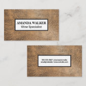 ブラウンレザーテクスチャ 名刺 (正面/裏面)