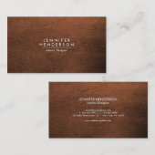 ブラウンレザーテクスチャ 名刺 (正面/裏面)