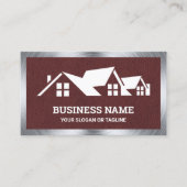 ブラウンレザーハウスルーフィング建築ルーファー 名刺 (正面)