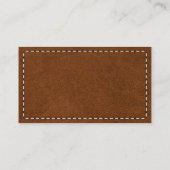 ブラウンレザービジネスQRコードソーシャルメディア 名刺 (裏面)