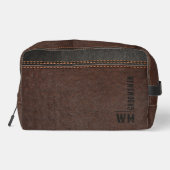 ブラウンレザーフェイクモノグラムグロムズマンギフト ドップキット (裏面)