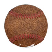 ブラウンレザーフェイクモノグラモダンム 野球ボール (裏面)