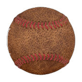 ブラウンレザーフェイクモノグラモダンム 野球ボール (正面)
