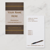 ブラウンレザーブック名刺 名刺 (正面/裏面)