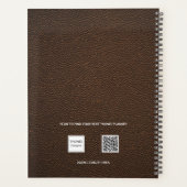 ブラウンレザーモノグラムイニシャル2026 プランナー手帳 (裏面)