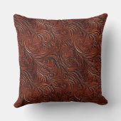 ブラウンレザールックアニマルプリント クッション (裏面)