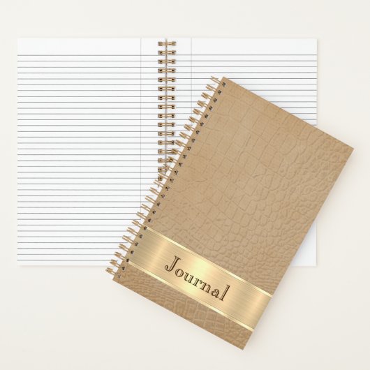 ブラウンレザールックジャーナル ノートブック (内側)