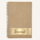 ブラウンレザールックジャーナル ノートブック (正面)