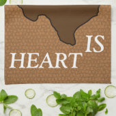 ブラウンレザールックテキサス州 キッチンタオル (折り畳み)